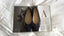 Chanel Black & White Striped Ballet Flats