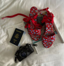 Chanel Red Espadrille Wedges