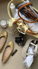 Chanel Gold Ballet Flats