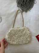 Vintage Ivory Beaded Evening Bag