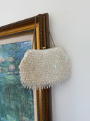 Vintage Ivory Beaded Evening Bag