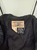 Vintage Black Velvet Corset Top -XS