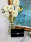 Vintage Black Velvet Evening Clutch