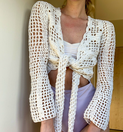Julliet crochet sales knit top